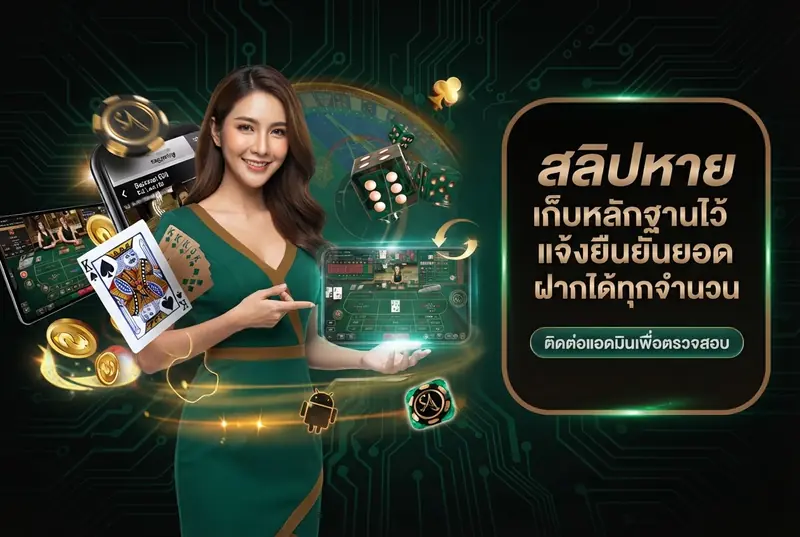 สลิปหาย เก็บหลักฐานไว้แจ้งยืนยันยอดฝากได้ทุกจำนวน